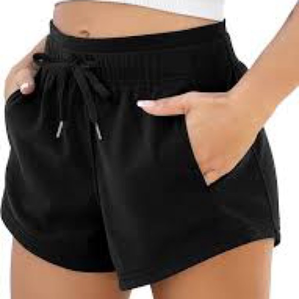 Soft Sweat Shorts Elastic Drawstring Waist Old Navy Black Size Large